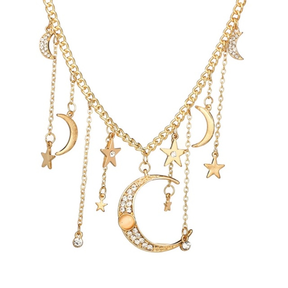 Moon necklaces stars cosmic galaxy Wicca goth sun - Picture 6 of 8